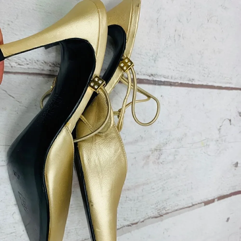 Timothy Hitsman | gold heel mules 6.5